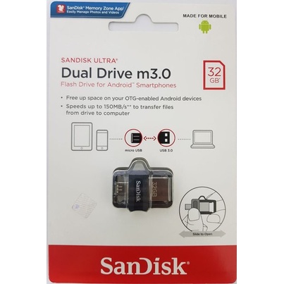 sandisk Dual Drive 32gb USB 3.0 RESMI