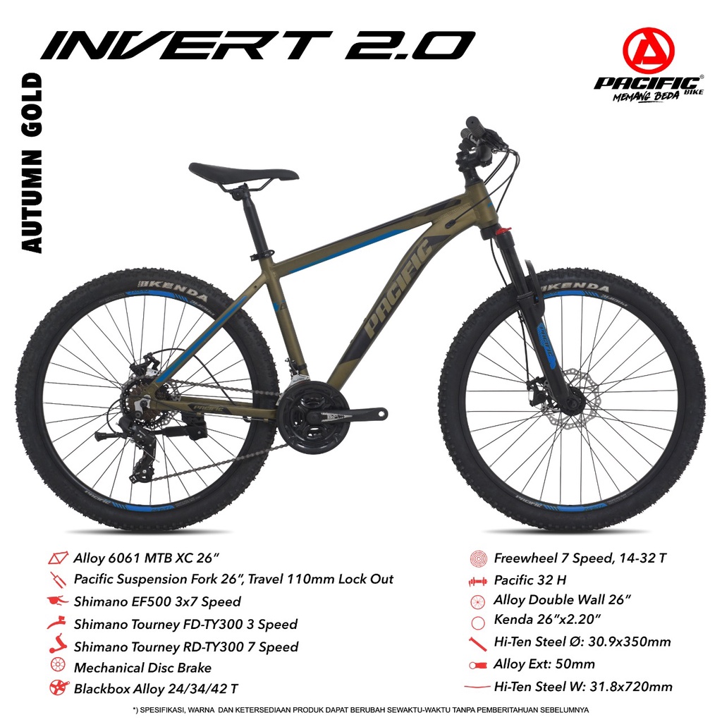 Sepeda MTB 26 PACIFIC INVERT 2.0 TERBARU