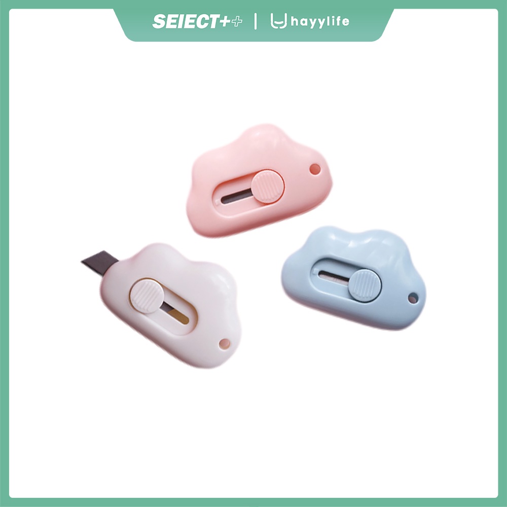 

Select X Hayylife Cutter Mini Warna Pastel Lucu Bentuk Cloud / Pisau Pemotong Kertas Awan HL-AGA602