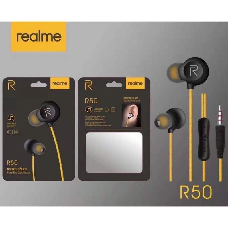 PROMO HANDSFREE REALME BUDS R50 EXTRABASS C2 C3 C5 C11 C12 C15 C17 C20 C21 C21Y C25