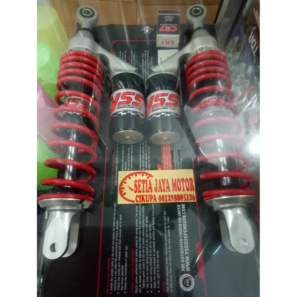 shock yss n max tabung wrn red blac model G-plus Limited bac 122