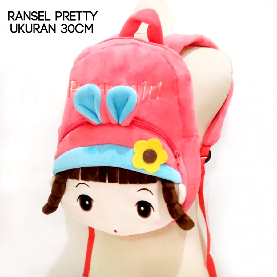 tas ransel sekolah Anak TK SD Boneka hello kity kitty pretty Korea import anak perempuan kids baby