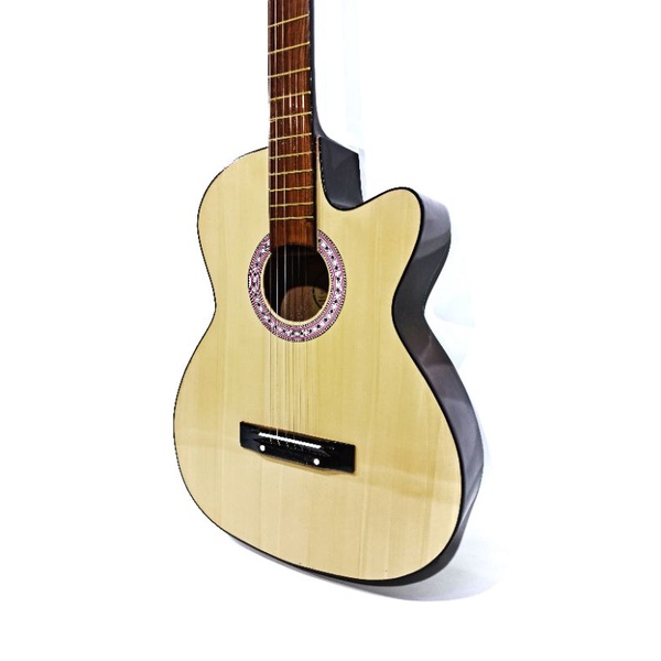 Gitar Akustik Yamaha Warna Natural Buat Pemula Belajar Senar String Murah Jakarta-3
