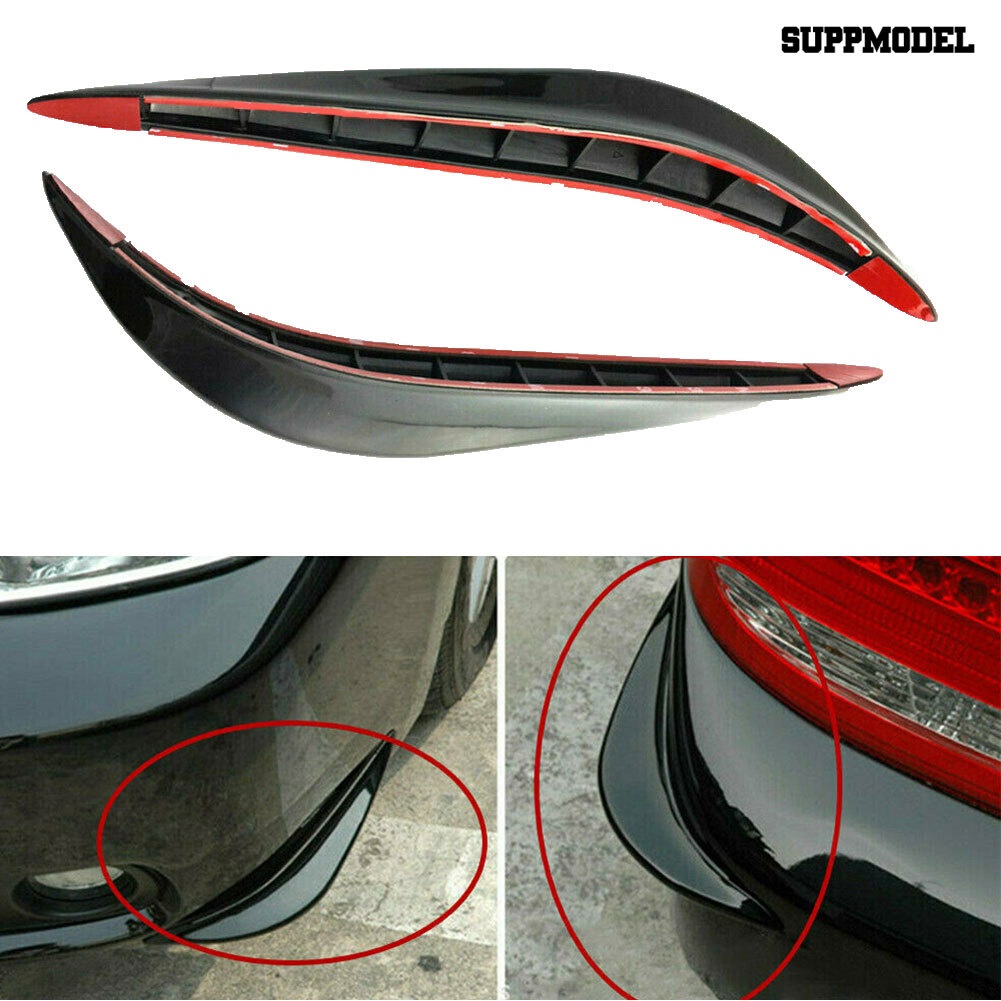 Car 2Pcs Strip Pelindung Sudut Bumper Depan / Belakang Mobil Anti Gores