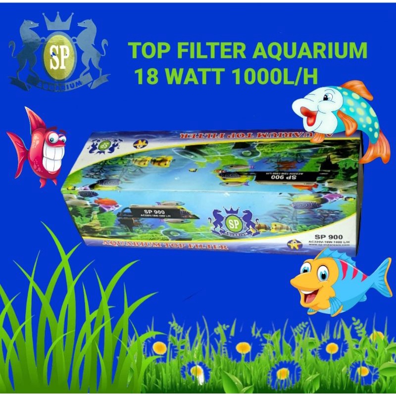 TOP FILTER AQUARIUM FULL SET SP 900 BISA BUAT AQUARIUM 50-70CM