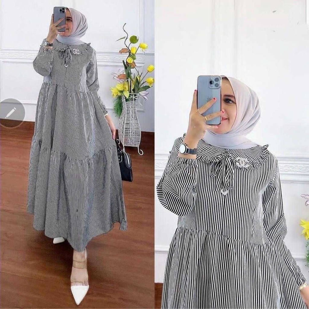 baju gamis gaun terbaru 2022( READY STOK TIDAK PO) gamis lebaran muslimah / gaun model gamis kekinia