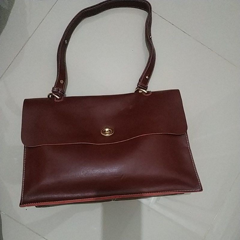 Tas preloved shoulder ala murberry kulit asli ON FIX