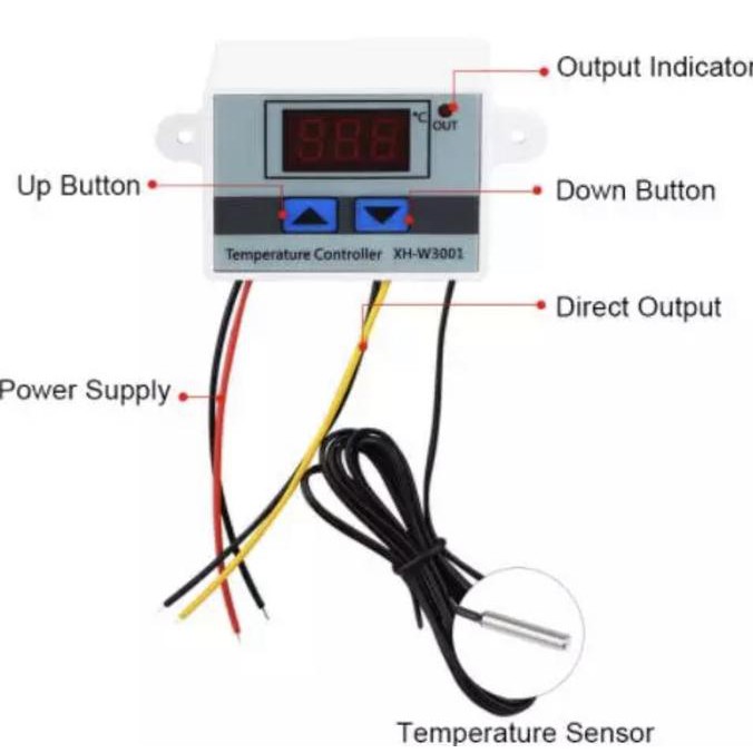 New Xh-W3001 Xh-3001 Ac 220V 1500W Digital Temperature Controller Thermo