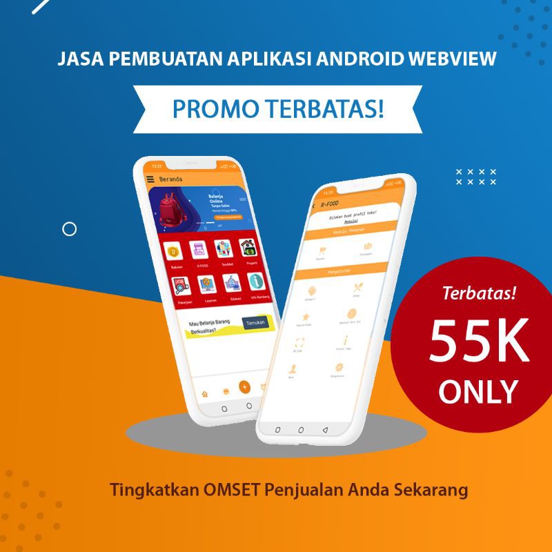 Jasa Pembuatan Aplikasi Android + iklan Admob (WebView)