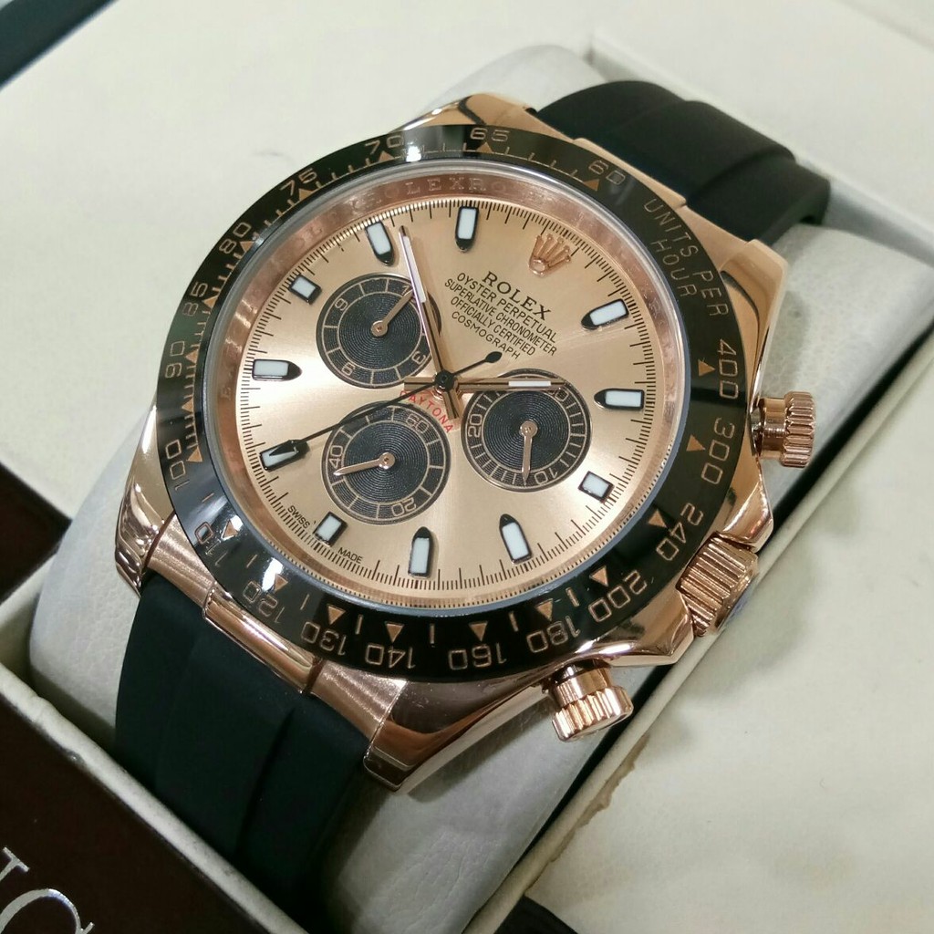 Jam Tangan Pria Rolex Daytona Rubber Automatic