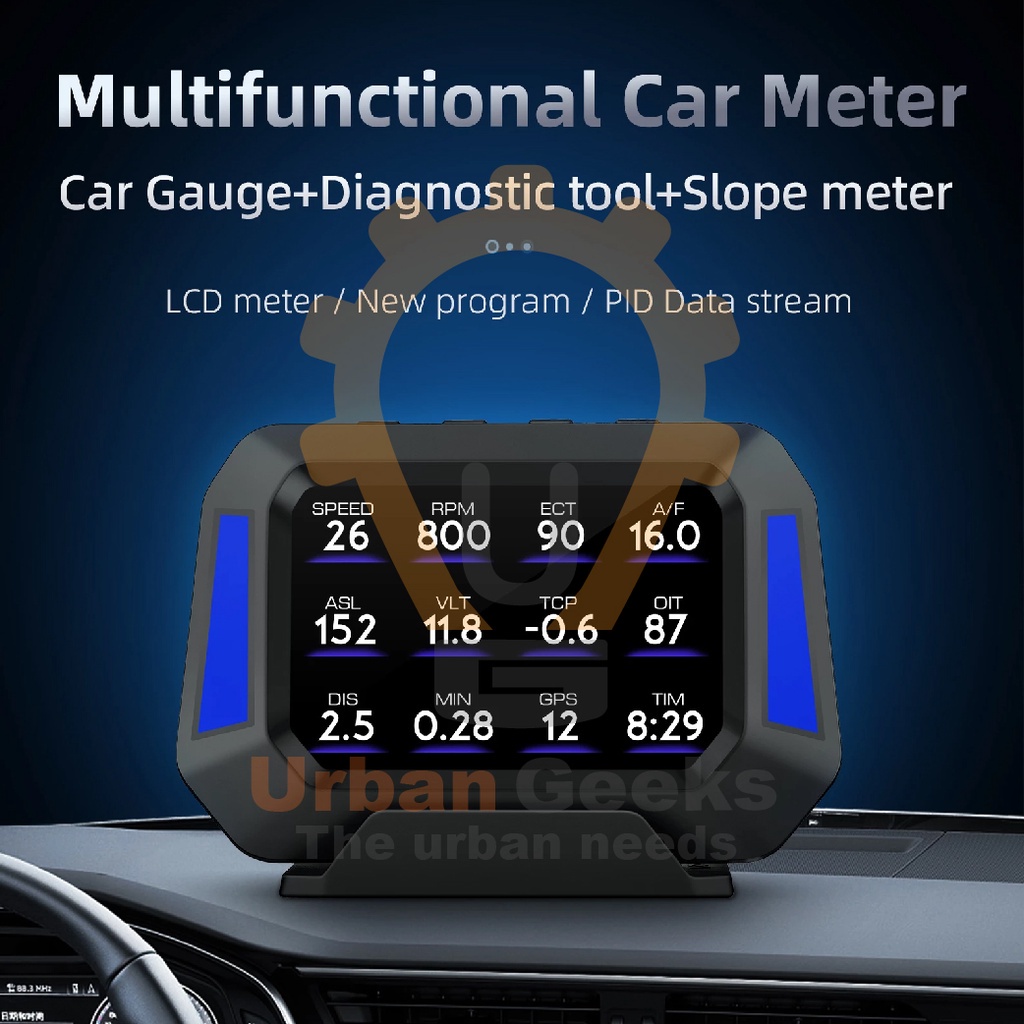 HUD P21 3.5 Inch Head Up Display Speedometer Digital Car LED