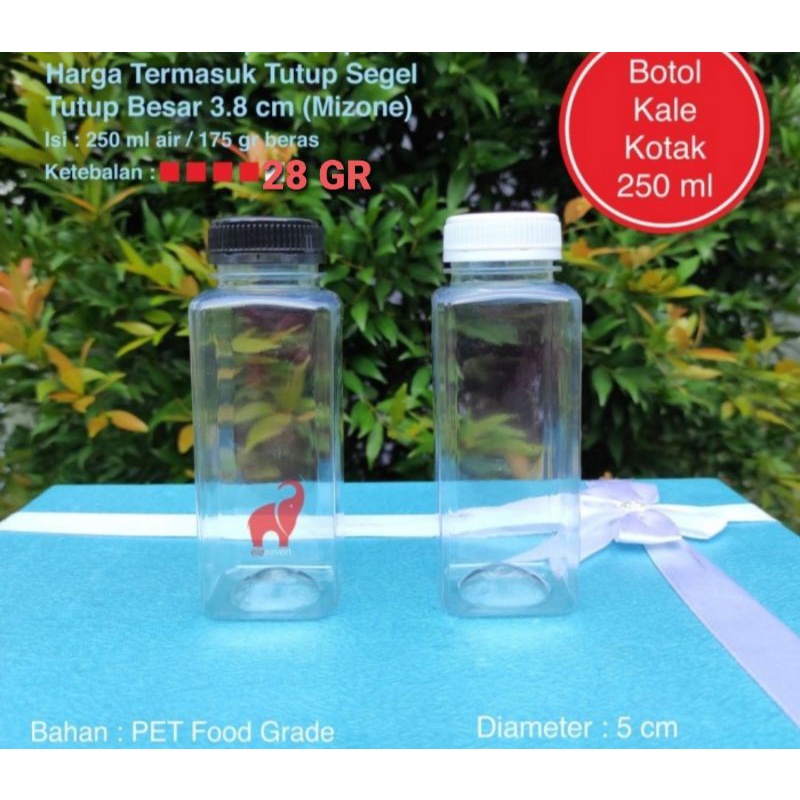 Botol Kale 250ml Tebal 28 GR Botol Kale Kotak 250ml Botol Kick 250ml Super Tebal