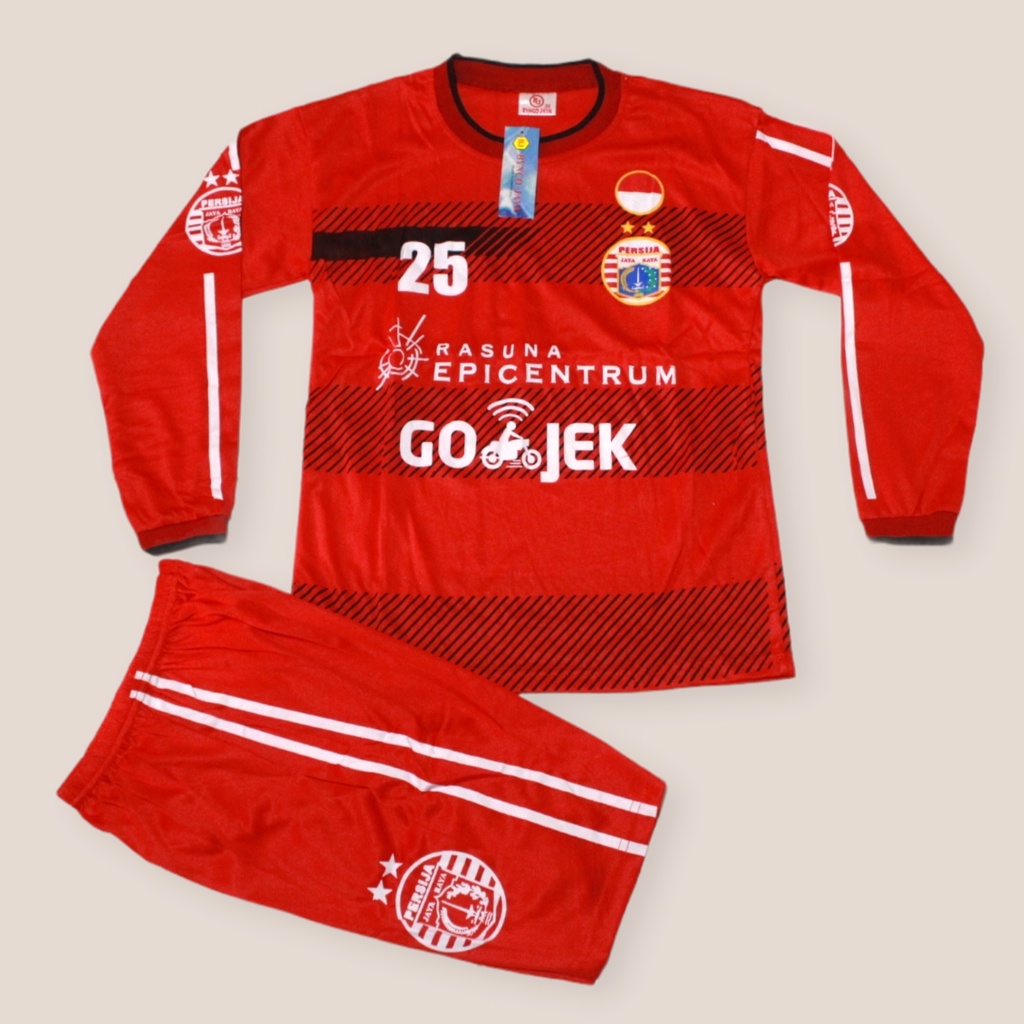 baju kiper bola anak/baju kiper futsal anak/baju bola persija lengan panjang celana pendek