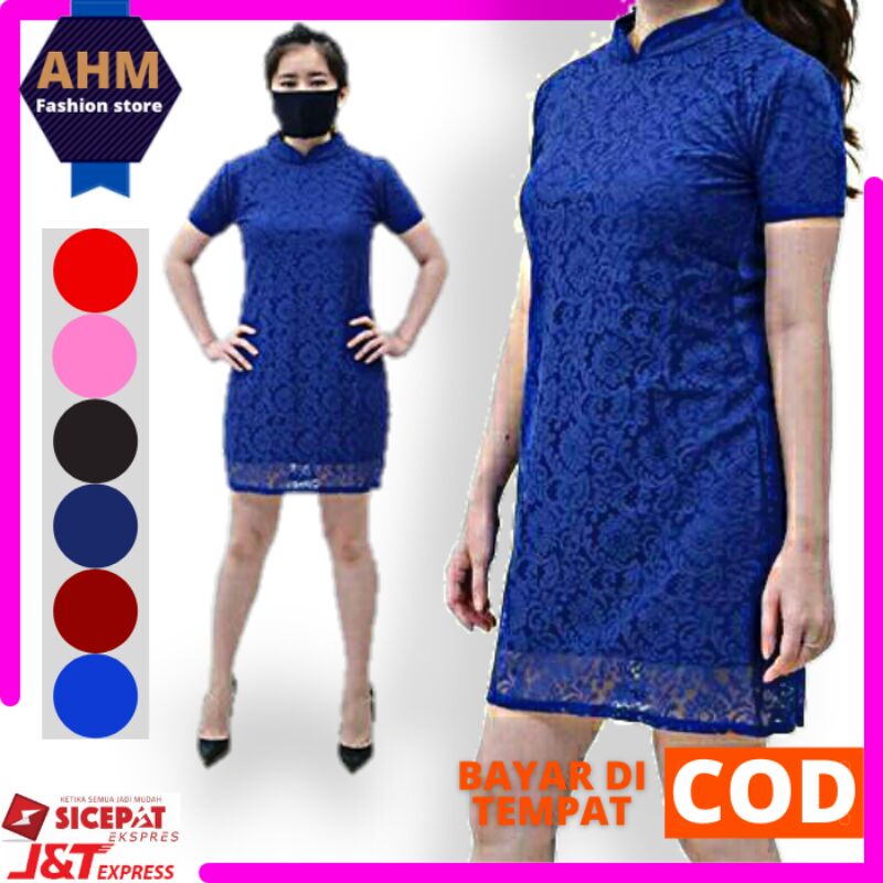 midi mini dres dress brukat brokat slim fit korea korean party pesta sexy modern xs flo murah kekini