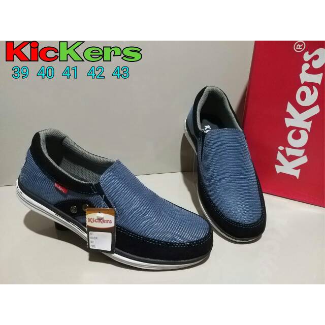 Sepatu slip on cowok kickers (1)