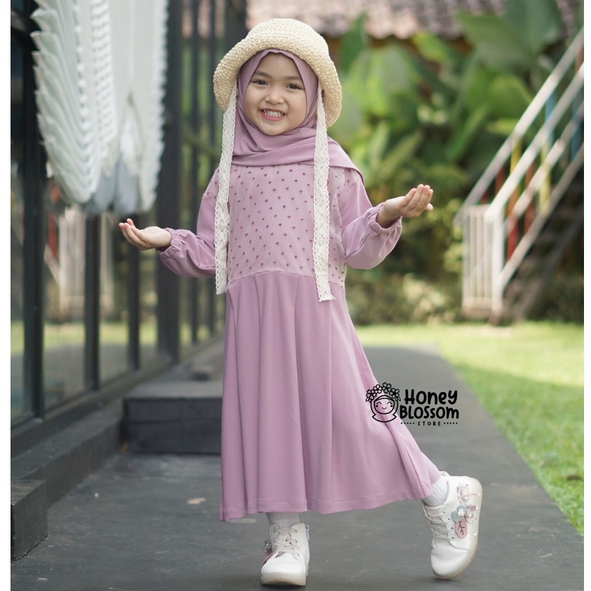 HONEYBLOSSOM gamis bayi lucu polos cantik / gamis bayi perempuan 6 12 bulan