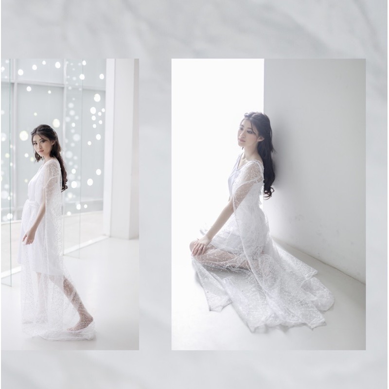 𝙏𝙪𝙩𝙪𝙡𝙡𝙚 Long Cape Kimono Pengantin Robe Pengantin
