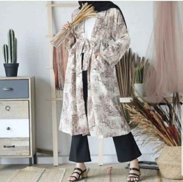 LONG OUTER NUELA*  XL LD 105 - 110 CM / OUTER MOTIF /  NUELA CARDIGAN / LONG CARDI