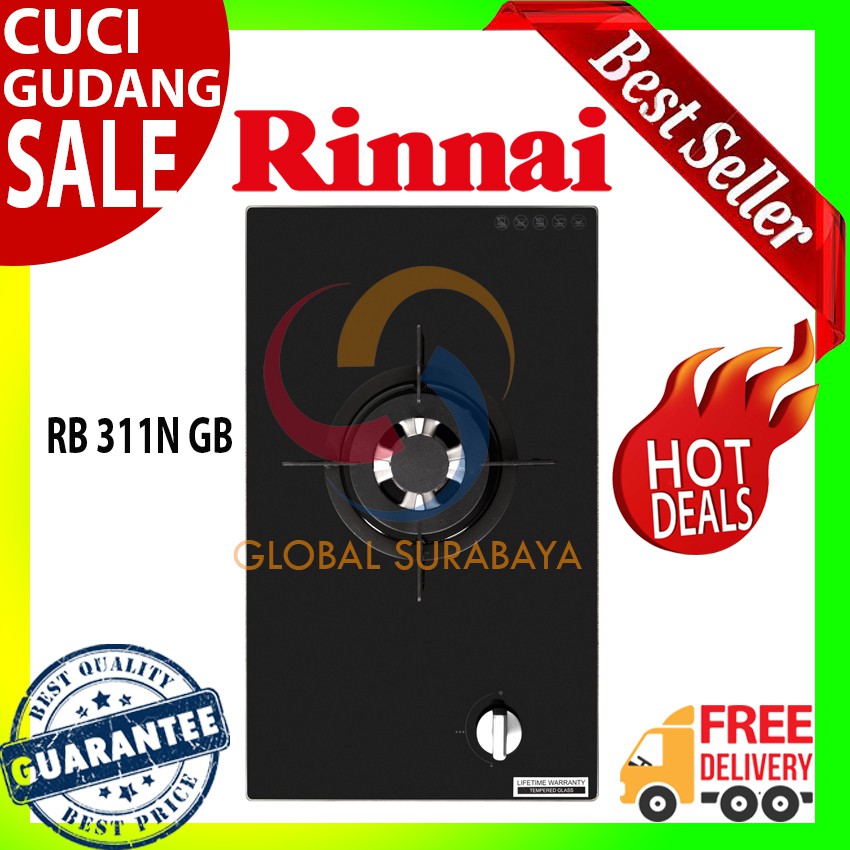 Kompor Tanam Gas Rinnai 1 Tungku - RB 311N GB