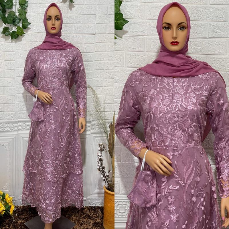 GAMIS MELAYU MEWAH//GAMIS TINGKAT BUSUI//GAMIS PESTA//GAMIS KEBAYA//DRESS MEWAH//GAMIS BRUKAT//BY NJ