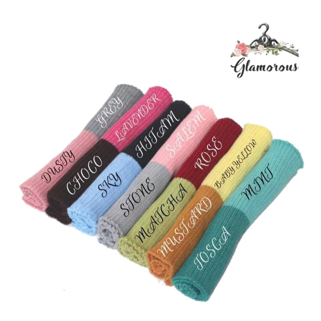 Bandana Rajut 2 Warna / Ciput Rajut 2 Warna (Pilihan Warna Random)