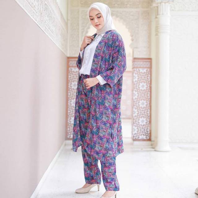 Baju muslim/Setelan outer / setcel outer / setelan lafa