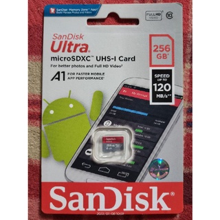 Sandisk Ultra A1 256GB 120mbps, ORIGINAL 100%.