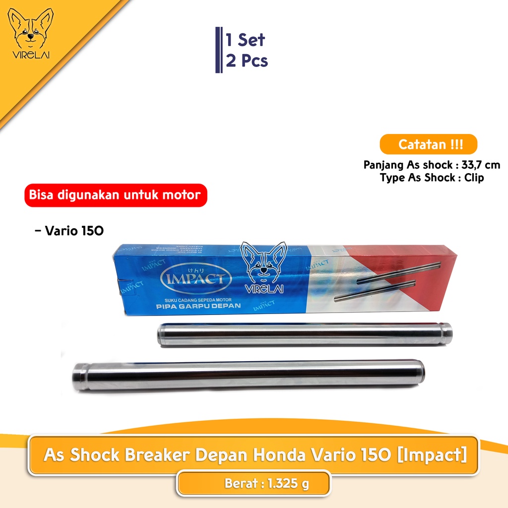 As Shock Breaker Depan Honda Vario 150 Type Clip [Impact] - 1 Set 2 Biji