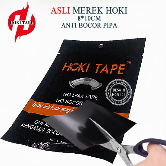 ASLI MEREK HOKI 10CM*100CM / 8CM*10CM Lakban Tape Kuat Perekat Tambal Anti Bocor Ember Pipa/Plester Lem Anti Leak Serbaguna