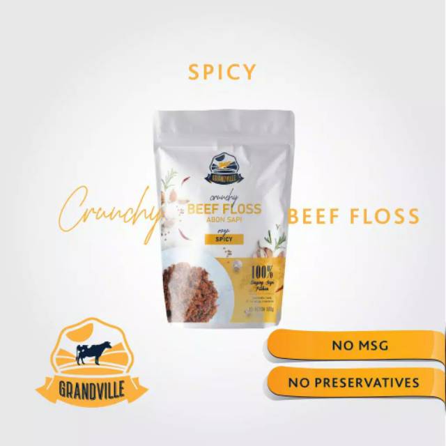 Abon Sapi Grandville - Crunchy Beef Floss No MSG