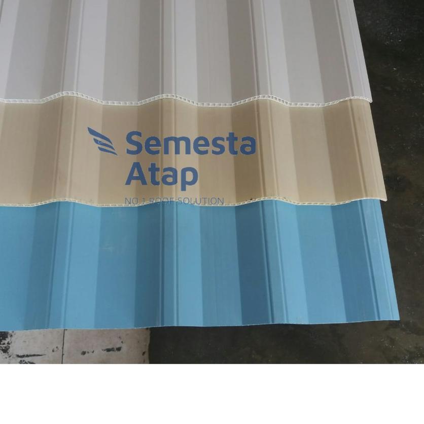 ➭ Atap uPVC Sunpanel 12mm (Putih, Biru, dan Semi-Transparan) - Atap Berongga Double Layer Sun Panel