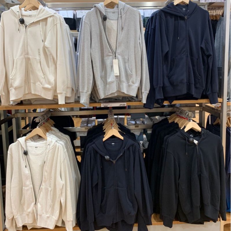 Jaket Hoodie zipper Pria UNIQLO Original Store