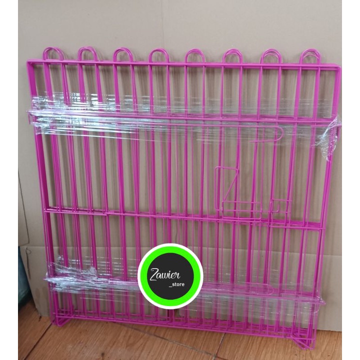 6 PCS KANDANG PAGAR ANJING KUCING KURA KURA KELINCI SIZE 60X60-PINK CANDY