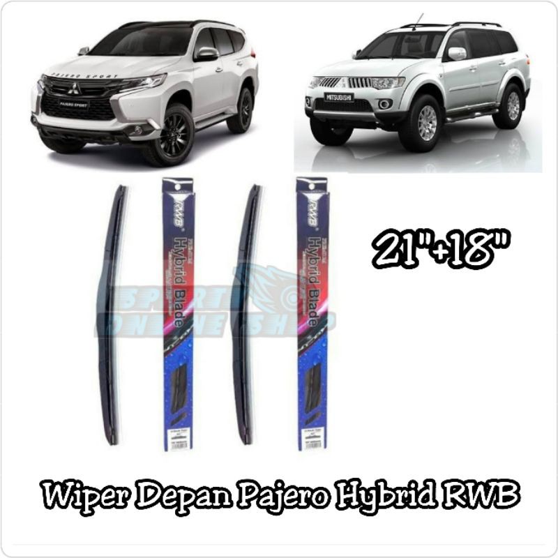 Wiper Depan Pajero 21&quot;+18&quot; Hybrid Merk Rwb