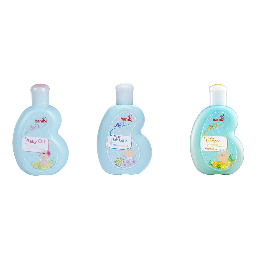 Jual Bambi Baby Oil / Hair Lotion / Shampo 100ml | Shopee Indonesia