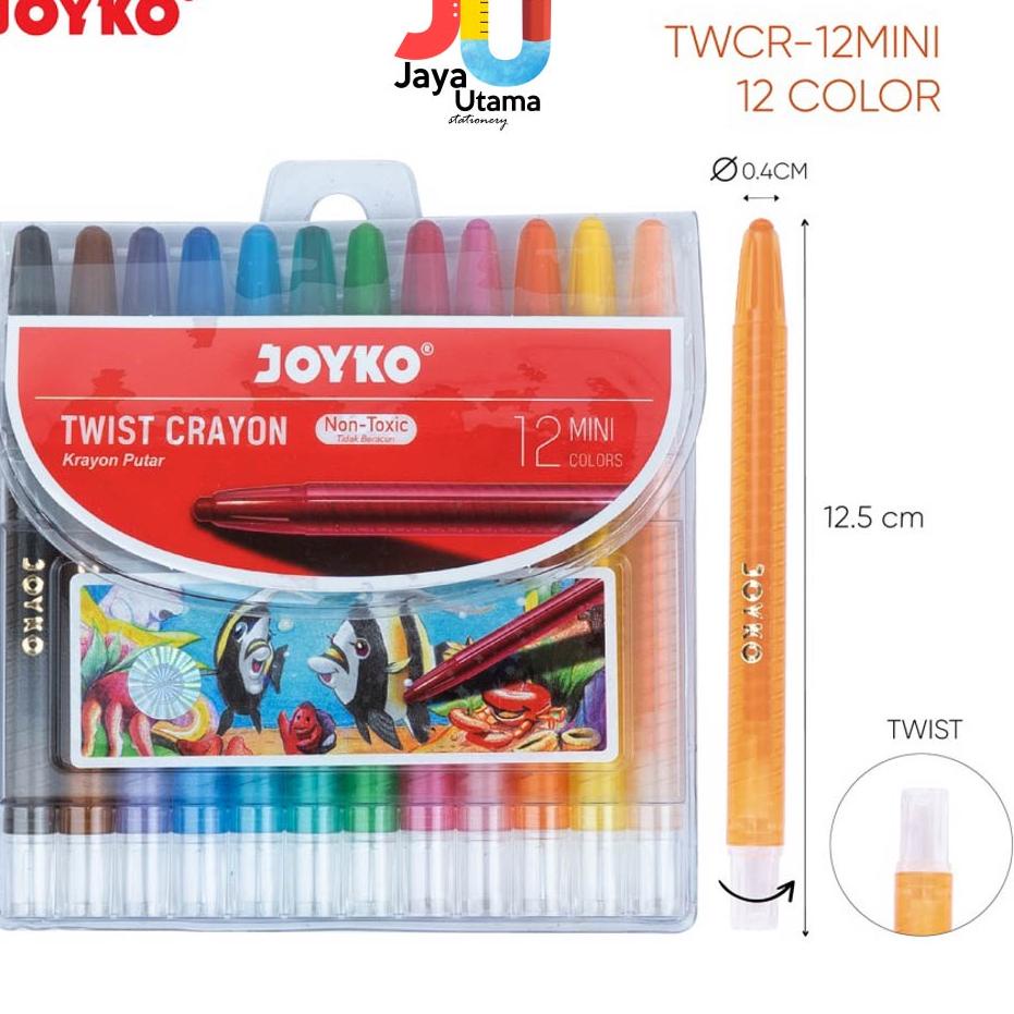 

Super Shipping Joyko Krayon Putar Mini Twist Crayon TWCR 12 Warna