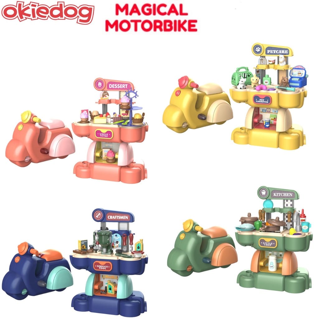 Okiedog Magical Motorbike- Mainan Rumahan Anak ( CJ2224562/64/65/68)