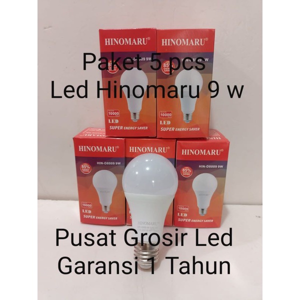 Paket 5 pcs Lampu Led Hinomaru 9 watt 9w