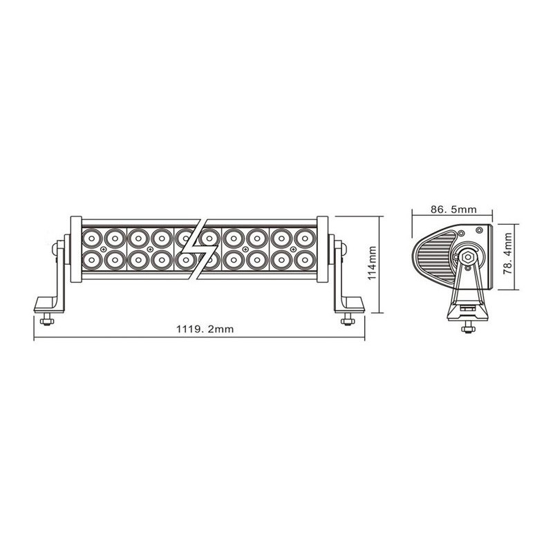 Led Bar Light 240W Lampu Sorot Jeep