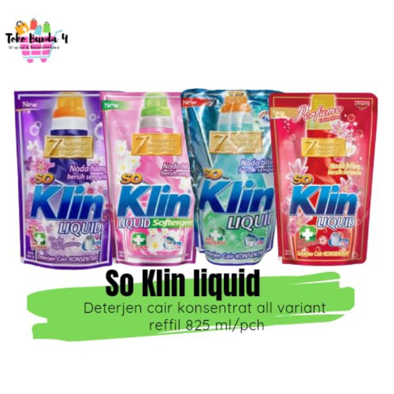 so klin liquide so klin cair 750ml/720ml so klin deterjen cair 720ml wangi parfum so klin liquid det