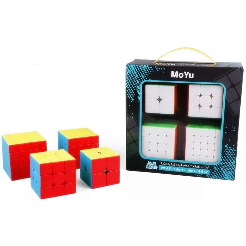 Paket Rubik 2x2 3x3 4x4 5x5 Moyu Gift Box - Paket Rubik Murah 4in1