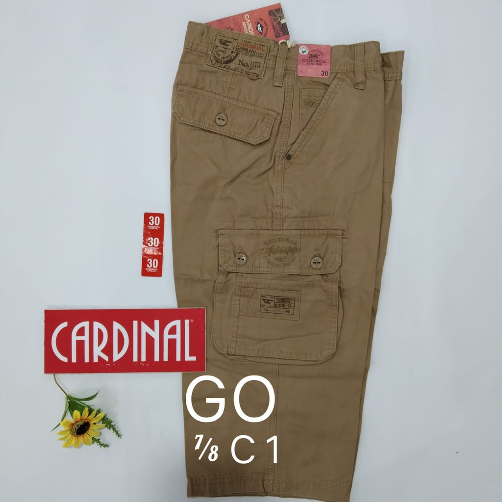 gof 30-KPL 2 CARDINAL KEMPOL CASUAL Celana Pendek Cowok Celana Kempol/Cargo Fashion Pria Bagus