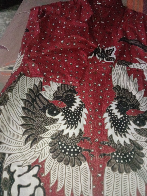 Kemeja Batik Jumbo 4l-5l Lengan Pendek Atasan Baju Hem Pria Bigsize Ukuran Besar Mld