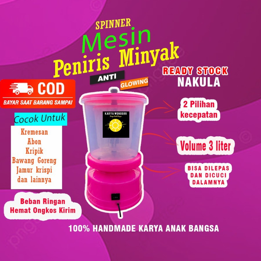 Spinner alat peniris minyak mesin untuk meniriskan minyak