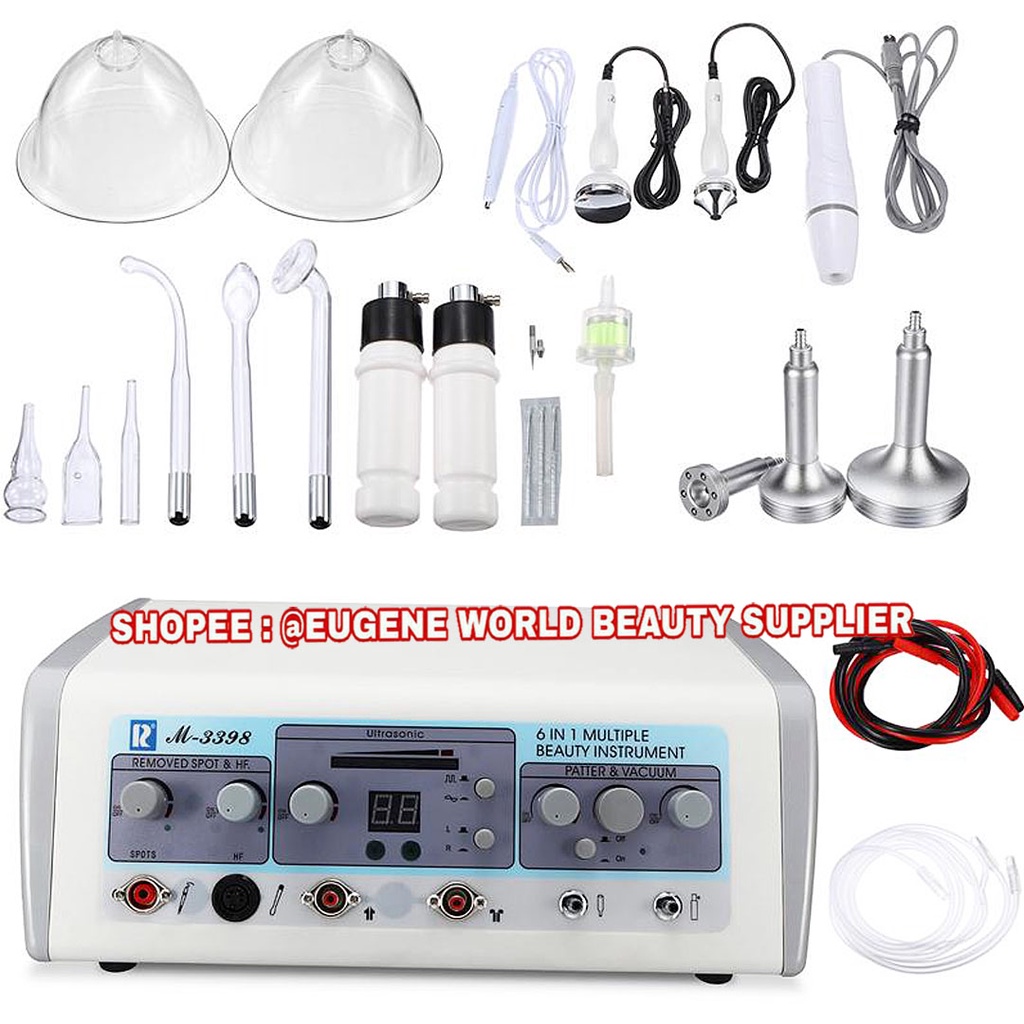 6 IN 1 ALAT FACIAL 6 FUNGSI ULTRASONIC HIGH FREQUENCY GALVANIC FACIAL SPOT REMOVER MULTIPLE BEAUTY I