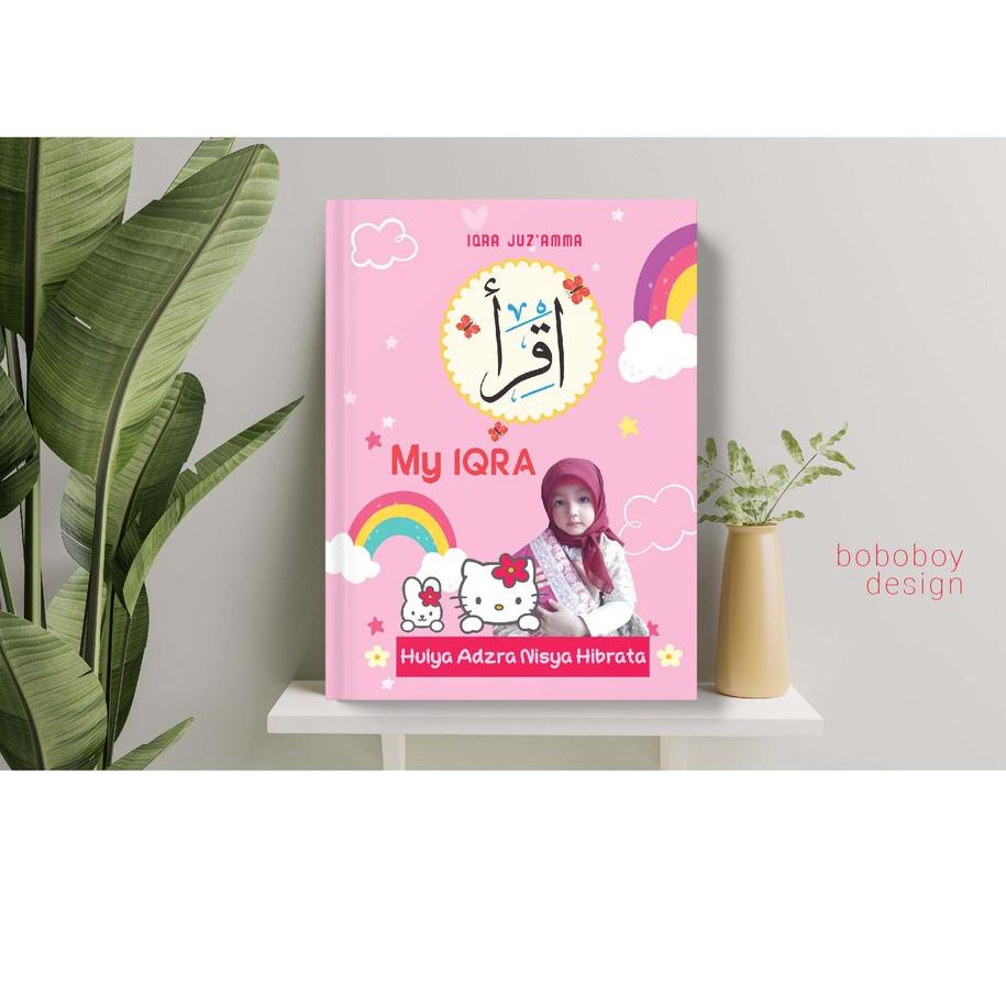 

[KODE CT7GV] Iqra Custom (Hardcover, Kertas CD/Koran, plus pembatas buku)