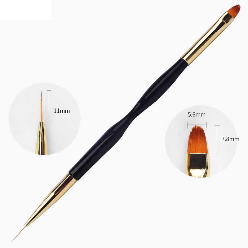 3pcs / Set Kuas Lukis Garis 3D Ultra Tipis Bahan Akrilik Untuk Nail Art / Manicure