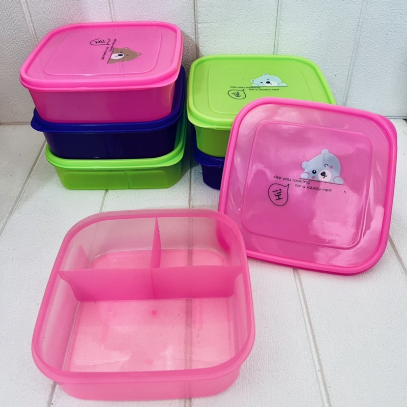 Ompreng Vio Jumbo Kotak Makan Plastik 3 Sekat Tempat Bekal Warna NP Collection