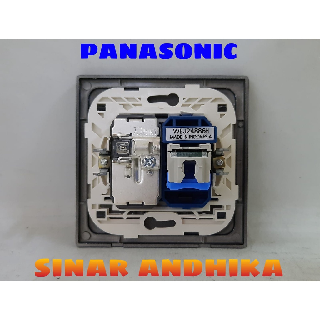 MODUL / JACK DATA CAT 6 + TV HITAM STYLE E PANASONIC WESJ 78029B 8601H