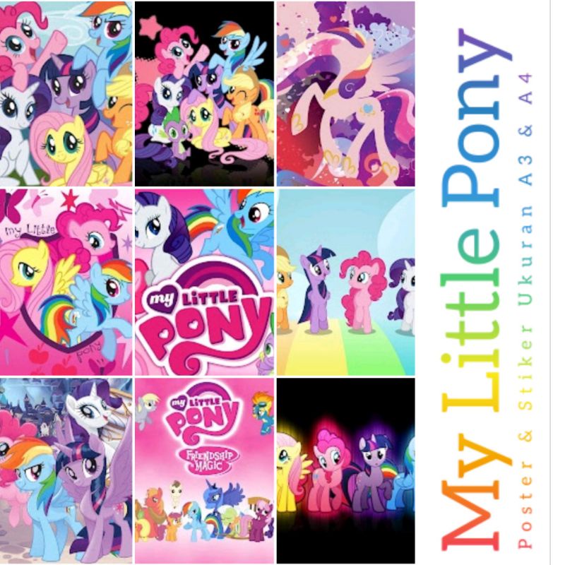 Jual Sticker Poster My Little Pony Kuda Poni stiker Vynil lukisan ...